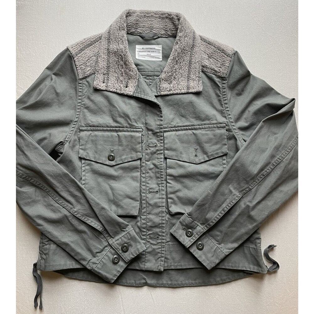REI Gray Women's Jacket with Sherpa Collar